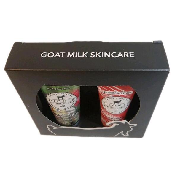 Dionis Goat Milk Skincare Hand Cream Nutcracker Peppermint Twist 1 Duo Pack 1 Oz - Picture 2 of 7